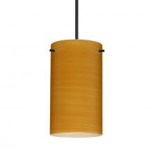 Besa Lighting X-4404OK-BK-DIM010 - Besa Stilo 7 Pendant for Multiport Canopy Black Oak 1x50W MAX GY6.35 Base, 0-10V Dimming