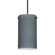 Besa Lighting X-4404TN-BK-L - Besa Stilo 7 Pendant for Multiport Canopy Black Titan 1x50W MAX GY6.35 Base, 15Ft. Cord