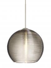 Besa Lighting X-461502-SN-L - Besa Pendant For Multiport Canopy Kristall 6 Satin Nickel Smoke 1x35W MAX GY6.35 Base, 15Ft. Cord