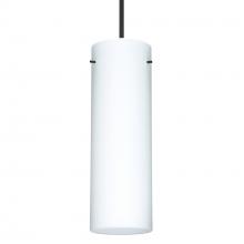Besa Lighting X-493007-BK-L - Besa Copa Pendant for Multiport Canopy, Opal Matte, Black, 1x50W MAX GY6.35 Base, 15Ft. Cord
