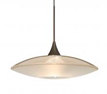 Besa Lighting X-6294GD-BR-L - Besa Pendant For Multiport Canopy Spazio Bronze Gold/Frost 1x50W MAX GY6.35 Base, 15Ft. Cord
