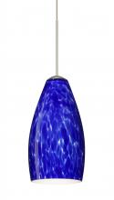 Besa Lighting X-719886-SN-L - Besa Pendant For Multiport Canopy Karli Satin Nickel Blue Cloud 1x50W MAX GY6.35 Base, 15Ft. Cord