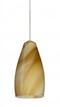 Besa Lighting X-7198HN-SN-L - Besa Pendant For Multiport Canopy Karli Satin Nickel Honey 1x50W MAX GY6.35 Base, 15Ft. Cord