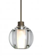 Besa Lighting X-BOCA5CL-LED-BR-L - Besa, Boca 5 Cord Pendant For Multiport Canopies, Clear, Bronze Finish, 1x3W LED, 15Ft. Cord