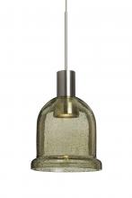 Besa Lighting X-KIBALT-LED-SN - Besa, Kiba Cord Pendant For Multiport Canopy, Latte Bubble, Satin Nickel Finish, 1x3W LED