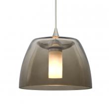 Besa Lighting X-SPURSM-SN-L - Besa Spur Cord Pendant For Multiport Canopy, Smoke, Satin Nickel Finish, 1x35W MAX GY6.35 Base