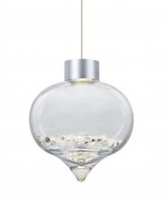 Besa Lighting X-TERRACL-LED-SN-L - Besa Terra Cord Pendant For Multiport Canopy, Clear Crystals, Satin Nickel Finish