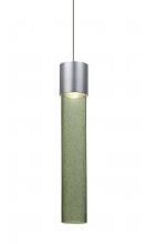Besa Lighting X-WAND12MS-LED-SN-L - Besa, Wanda 12 Cord Pendant For Multiport Canopy, Moss Bubble, Satin Nickel Finish, 1x3W LED, 15ft.