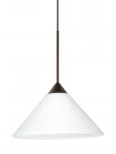 Besa Lighting XP-117607-LED-BR-L - Besa Pendant Kona Bronze White 1x5W LED, 15Ft. Cord