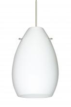 Besa Lighting XP-171307-LED-SN - Besa Pendant Pera 6 Satin Nickel Opal Matte 1x5W LED