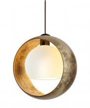 Besa Lighting XP-4293GG-BR-L - Besa Pendant Pogo Bronze Gold/Inner Gold 1x35W MAX GY6.35 Base, 15Ft. Cord