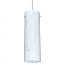 Besa Lighting XP-493019-SN-L - Besa Copa Pendant, Carrera, Satin Nickel, 1x50W MAX GY6.35 Base, 15Ft. Cord