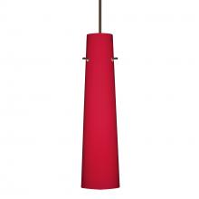 Besa Lighting XP-5674RM-BR-277-DIM010 - Besa Camino Pendant Bronze Ruby Matte 1x50W MAX GY6.35 Base, 277V, 0-10V Dimming