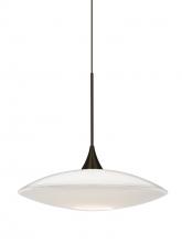 Besa Lighting XP-629406-BR - Besa Pendant Spazio Bronze Opal Glossy 1x50W Halogen