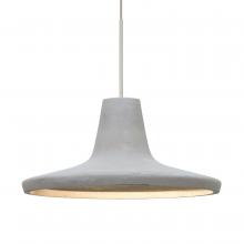 Besa Lighting XP-MODUSNA-LED-SN-L - Besa Modus Cord Pendant, Natural, Satin Nickel Finish, 1x9W LED, 15Ft. Cord