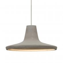 Besa Lighting XP-MODUSTN-LED-SN-L - Besa Modus Cord Pendant, Tan, Satin Nickel Finish, 1x9W LED, 15Ft. Cord