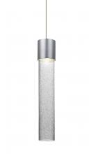 Besa Lighting XP-WAND12CL-LED-SN-L - Besa, Wanda 12 Cord Pendant, Clear Bubble, Satin Nickel Finish, 1x3W LED, 15Ft. Cord