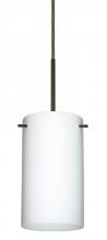 Besa Lighting 1BC-440407-LED-BR - Besa Stilo 7 LED Pendant Opal Matte Bronze 1x9W LED
