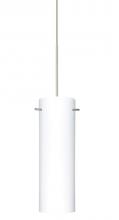 Besa Lighting XP-493007-SN - Besa Copa Pendant, Opal Matte, Satin Nickel, 1x50W Halogen