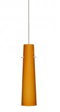 Besa Lighting 1XT-567480-SN - Besa Camino Pendant Satin Nickel Amber Matte 1x50W MAX GY6.35 Base