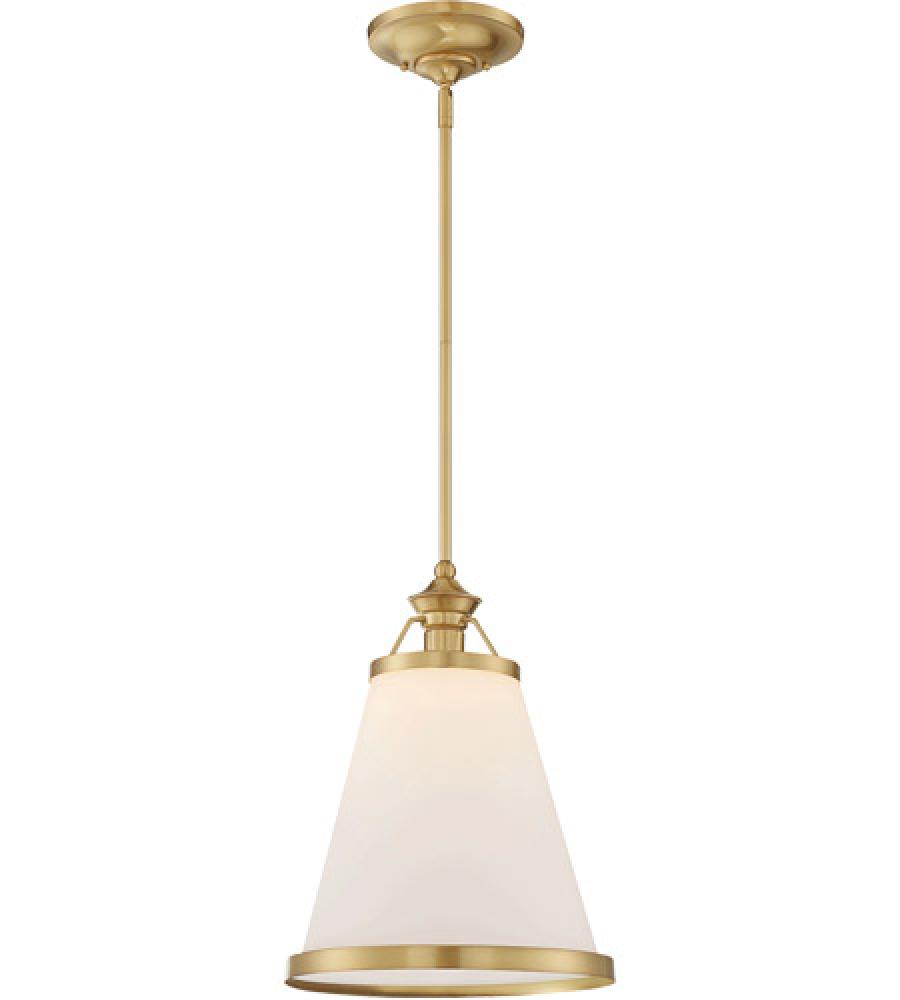 Ashmont 1-Light Pendant in Warm Brass Lustre