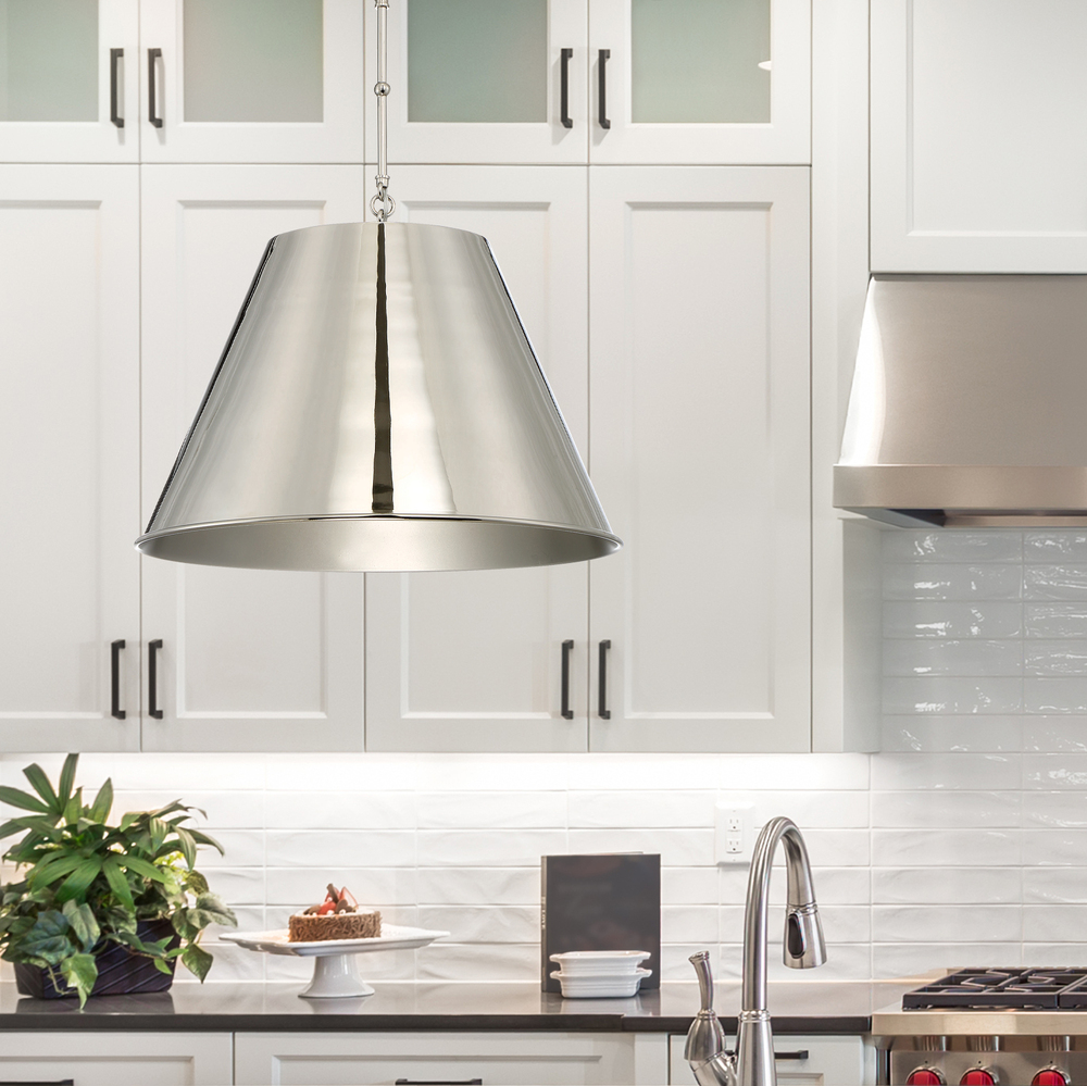 Alden 1-Light Pendant in Polished Nickel