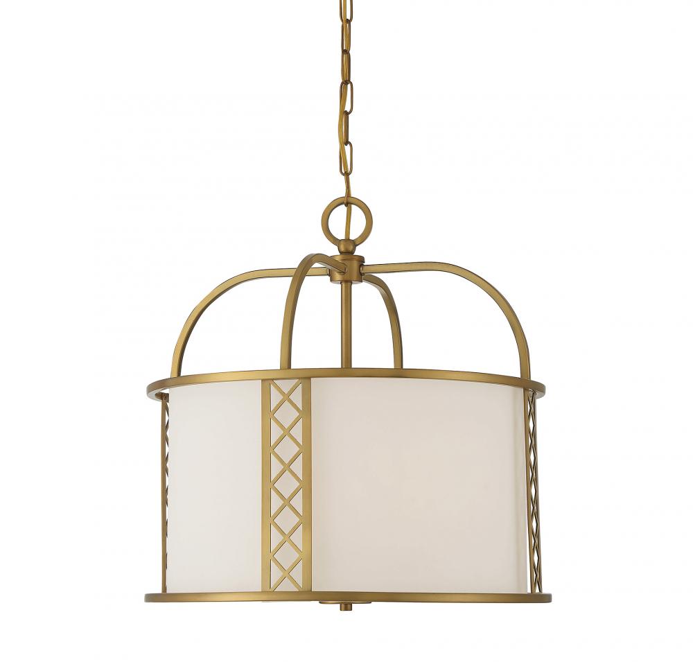 Rockford 3-Light Pendant in 
Warm Brass