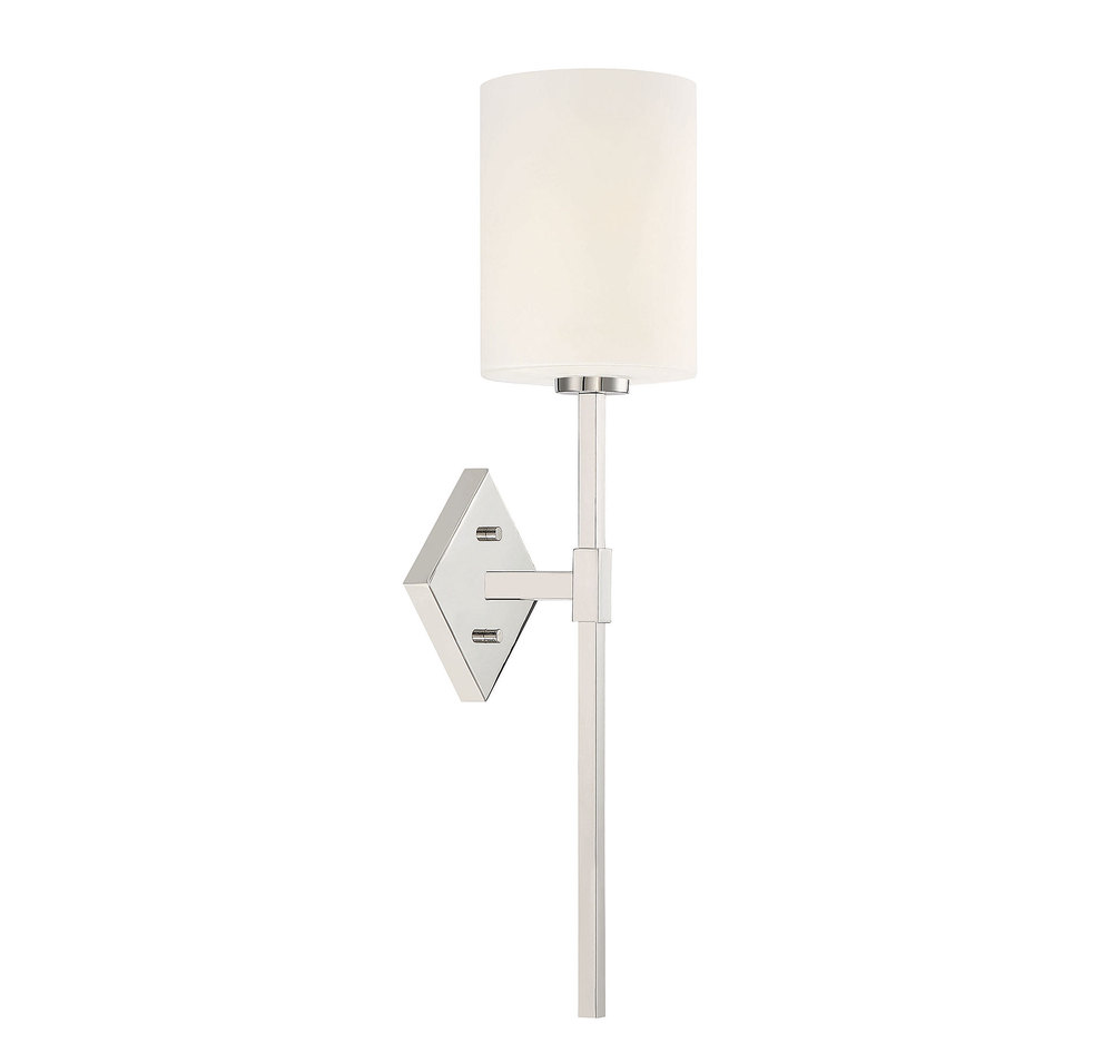 Destin 1-Light Wall Sconce in Polished Nickel