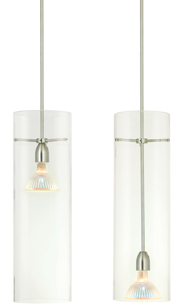 Pendant Kitchen Clear Polished Nickel MR16 Hal 50W Monopoint