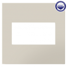 Legrand AWP2GOM - adorne Oatmeal Two-Gang Screwless Wall Plate with Microban