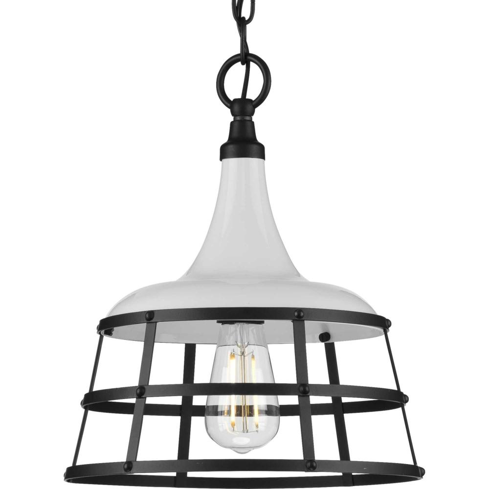 Bastille Collection One-Light White Coastal Pendant Light