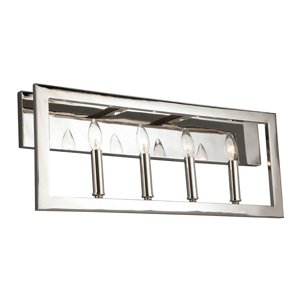 4x60W bath/vanity light with a satin nickel finish