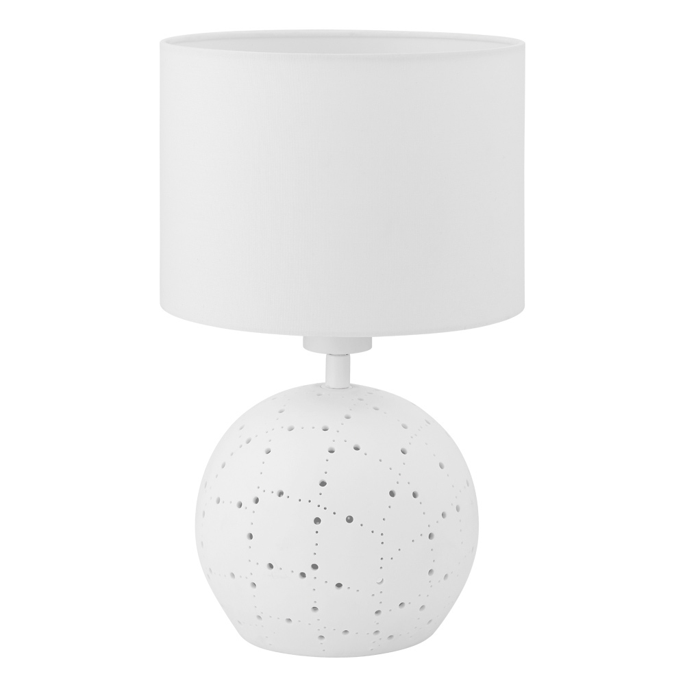 Montalbano - Table Lamp White White Fabric Shade