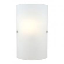 Eglo 20131A - Troy 3 Collection 7.1 in. W x 11.8 in. H 1-Light Matte Nickel Wall Sconce with Frosted Glass
