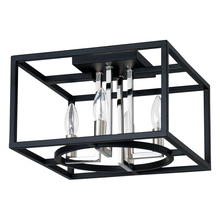 Eglo 204602A - 4x60W open frame square ceiling light With a matte black and chrome finish