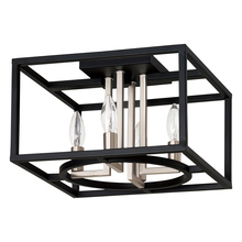 Eglo 204605A - 4x60W open frame ceiling light With a matte black and brushed nickel finish