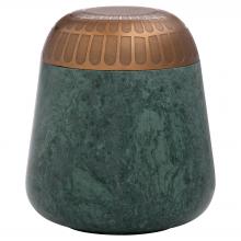 Cyan Designs 12024 - Sofia Box | Green Forest Marble | Antique Brass - Large