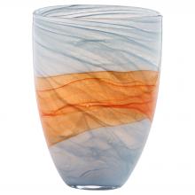 Cyan Designs 12076 - Pacaya Vase | Grey | Orange | Short