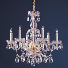 Crystorama 1126-PB-CL-MWP - Traditional Crystal 6 Light Hand Cut Crystal Polished Brass Chandelier