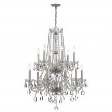 Crystorama 1137-CH-CL-S - Traditional Crystal 26.5'' Swarovski Strass Crystal Polished Chrome Chandelier