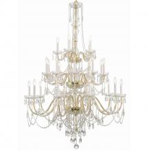 Crystorama 1156-PB-CL-MWP - Traditional Crystal 45'' Hand Cut Crystal Polished Brass Chandelier