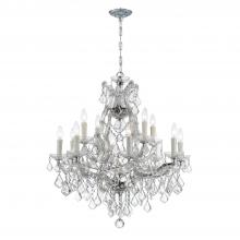 Crystorama 4412-CH-CL-S - Maria Theresa 28'' Swarovski Strass Crystal Polished Chrome Chandelier