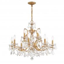 Crystorama 4456-GA-CL-S - Filmore 29'' Swarovski Strass Crystal Antique Gold Chandelier