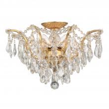 Crystorama 4457-GA-CL-S - Filmore 19'' Swarovski Strass Crystal Antique Gold Flush Mount