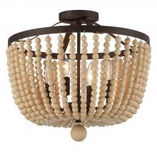 Crystorama 604-FB_CEILING - Rylee 4 Light Forged Bronze Semi Flush Mount