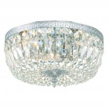 Crystorama 714-CH-CL-SAQ - Waltham 14'' Swarovski Spectra Crystal Polished Chrome Flush Mount