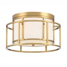 Crystorama 9590-LG - Brian Patrick Flynn Hulton 15'' Luxe Gold Flush Mount