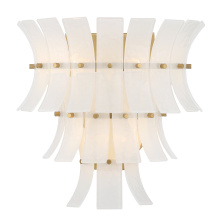 Crystorama ABI-2002-AG-WH - Abigail 15'' Aged Brass Sconce