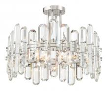 Crystorama BOL-8884-PN - Bolton 20.75'' Polished Nickel Semi Flush Mount