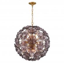 Crystorama ESM-4006-AG-SM - Esme 22.5'' Aged Brass Chandelier